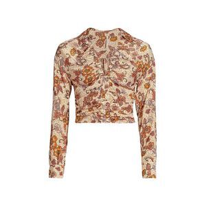 Free People I Got You Floral-print Smocked Top In Vintage Combo M